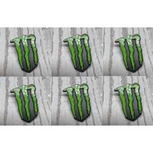 Lot of 6 Monster Energy Drink Logo Lapel Tie Pin Green Black